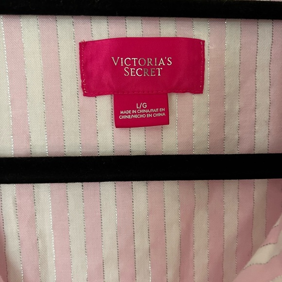 Victoria’s Secret Stripes Button Up PJ Sleep Shirt size large - Picture 4 of 4